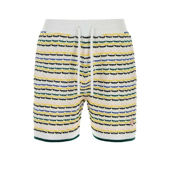 Casablanca Men Embroidered Cotton Bermuda Shorts